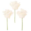 Künstliche Rose cremefarbig 10 cm Blüte auf Stiel 100St | Floristik24.de