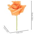 Künstliche Rose orange 5cm Blüte einzeln 100St | Floristik24.de