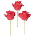 Kunstblume Rose rot mit Stiel 5cm 100St | Floristik24.de