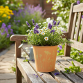 Blumentopf Metall Übertopf Pfirsich Gelb Ø11,5cm H11,5cm | Floristik24.de