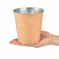 Blumentopf Metall Übertopf Pfirsich Gelb Ø11,5cm H11,5cm | Floristik24.de