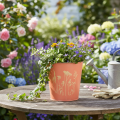 Blumentopf Apricot Übertopf Metall Ø11,5cm H11,5cm | Floristik24.de