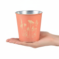 Blumentopf Apricot Übertopf Metall Ø11,5cm H11,5cm | Floristik24.de