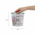 Übertopf Metall Lavendel Blumentopf klein Ø18cm H15,5cm | Floristik24.de