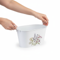 Blumenschale aus Metall Pflanzschale Übertopf 27×16×15,5cm | Floristik24.de