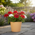 Übertopf Metall Blumenübertopf Pastell Orange Ø16cm H14cm | Floristik24.de