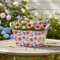Jardiniere Frühling Blumenkasten Metall Deko 20×12,5×10cm | Floristik24.de