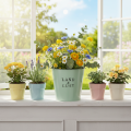Blumentopf Vintage Pflanzkübel Mint Metalldeko Ø21,5×H16,5cm | Floristik24.de