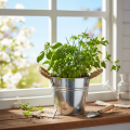 Eimer mit Seilgriffen Ø14cm H12cm | Floristik24.de