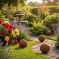 Gartenkugel dekorative Rasenverzierung zeitloser Eyecatcher für den Garten 10cm 4St | Floristik24.de