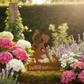 Willkommensschild Rost Frühlingsdeko Edelrost Deko 30cm | Floristik24.de