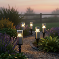 Solarleuchte Garten mit Erdspieß und LED Beleuchtung 34 cm | Floristik24.de