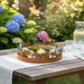 Tablett mit Schmetterlingen, Frühling, Tischschmuck, Metalldeko Edelrost Ø20cm H6,5cm | Floristik24.de