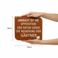 Gartenschild mit Spruch „Unkraut“ Rost Deko Garten 35×30cm | Floristik24.de