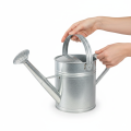 Deko Gießkanne Retro Design Metall Silber 42x15,5x27cm Vintage Balkondeko Blumentopf | Floristik24.de