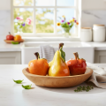 Künstliches Obst Set Apfel Birne Dekorationsartikel Herbst 12cm 3St | Floristik24.de