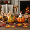 Kürbis Figur für herbstliche Tischdekoration Herbstdeko 10cm 2St | Floristik24.de