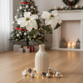 Weihnachtsstern künstlich Weiß Großer Blütenzweig Dekoration 65cm 2St | Floristik24.de