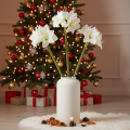 Kunstblume Amaryllis Weiß mit Stiel Advent und Weihnachten 50cm | Floristik24.de