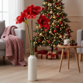 Kunstblume Amaryllis Rot Langer Stiel für Vase und Gesteck 77cm | Floristik24.de