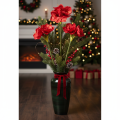 Kunstblume Amaryllis Rot Langer Stiel für Vase und Gesteck 77cm | Floristik24.de