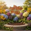 Gartenstecker Kürbis Motiv Metall Dekoration Rost 100cm | Floristik24.de