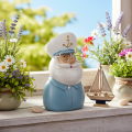 Kapitän Figur maritime Deko mit Brille und Mütze 16cm | Floristik24.de