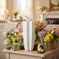 Blumenvase geriffelt Moderne Dekovase 38cm | Floristik24.de