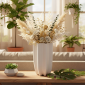 Vase geriffelt Hohe Dekovase für Trockenblumen 24cm | Floristik24.de