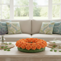 Künstliche Rose orange 5cm Blüte einzeln 100St | Floristik24.de