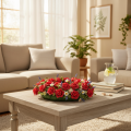 Kunstblume Rose rot mit Stiel 5cm 100St | Floristik24.de