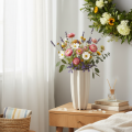 Vase gerillt modern Hohe Dekovase für Trockendeko 38cm | Floristik24.de