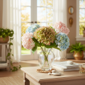 Hortensie künstlich Deko Blume mit Stiel 46cm | Floristik24.de