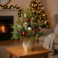Metall Eimer Tannenbaum Übertopf Gold Ø12cm H11,5cm | Floristik24.de
