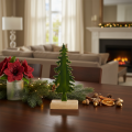 Deko Tannenbaum auf Standfuß aus Holz 26cm | Floristik24.de