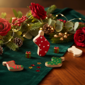 Socken gepunktet Tischdeko Weihnachten 6cm 8St | Floristik24.de