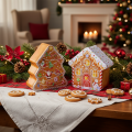 Weihnachtsdose Keksdose Tannenbaum und Haus Lebkuchenoptik 14cm 2St | Floristik24.de
