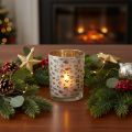 Windlicht Glas mit Leopardenmuster für Teelicht 12cm | Floristik24.de