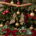 Glasschuh Ornament mit Leopardenmuster Christbaumschmuck 13cm 2St | Floristik24.de