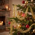 Lametta Golden Christbaumschmuck Weihnachtsdeko 50cm | Floristik24.de