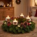 Teelichthalter zum Stecken Adventskranz Silber Ø4cm 8 St | Floristik24.de