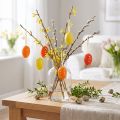 Mini Osterei zum Aufhängen gepunktet Gelb, Rot, Orange H4cm 24 St | Floristik24.de
