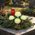 Chrysantheme Creme Künstliche Blume Ø7cm 18cm 4St | Floristik24.de