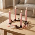 Stabkerzen kurz Kerzen Rosa für Deko-Loop Ø21/110mm 6 St | Floristik24.de