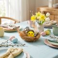 Osterdeko Küken im Nest mit Federn Tischdeko Osternest Ø9cm | Floristik24.de