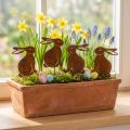 Gartendeko Rost Osterhase Blumenstecker Metall 7×9cm 6St | Floristik24.de