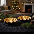 Teelichthalter Weihnachten Deko Backform Schwarz Gold Ø10cm 2St | Floristik24.de