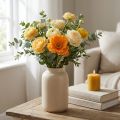 Floristik24 Kunstblumen Künstliche Mohnblume Deko Mohn Orange 48cm