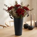 Tischvase Vase Schwarz Plastik Anthrazit Ø15cm H24cm | Floristik24.de