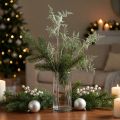 Künstlicher Farnzweig Farn Deko Glitter Winterdeko 70cm | Floristik24.de